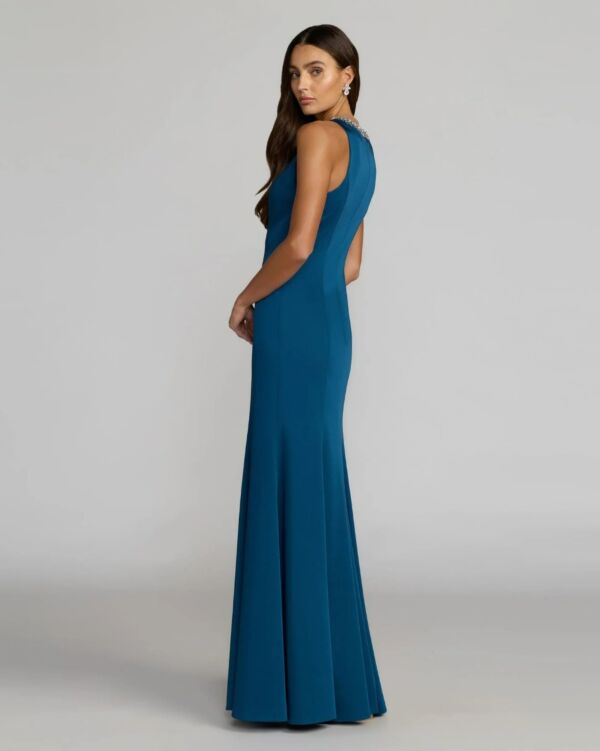 Ieena for Mac Duggal 49093 Jewel Neckline Fitted Dress