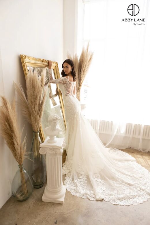 Abby Lane 97181 Illusion Back Lace and Tulle Bridal Gown