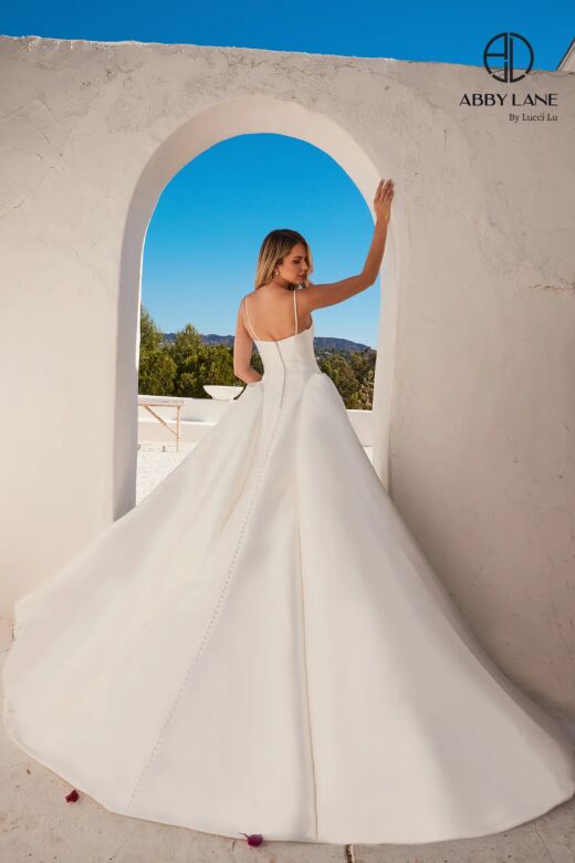 Abby Lane 97281 Back Buttons Sweetheart Neckline Mikado Bridal Gown