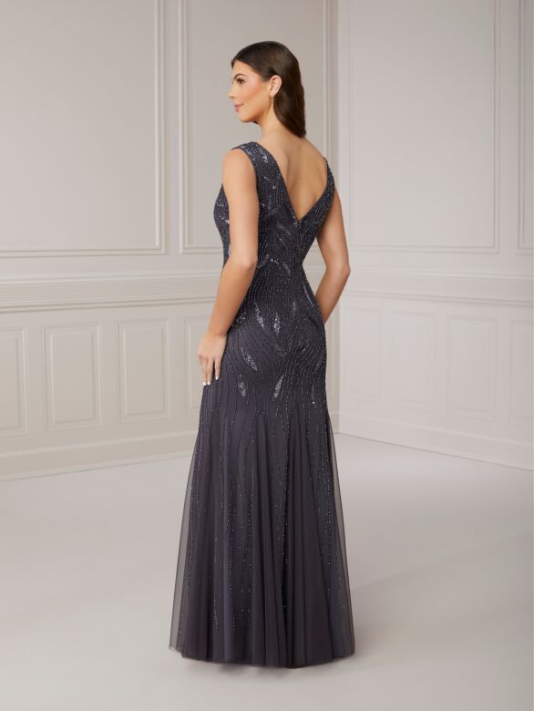 Christina Wu 40555 Cape Sleeve Embellished Dress