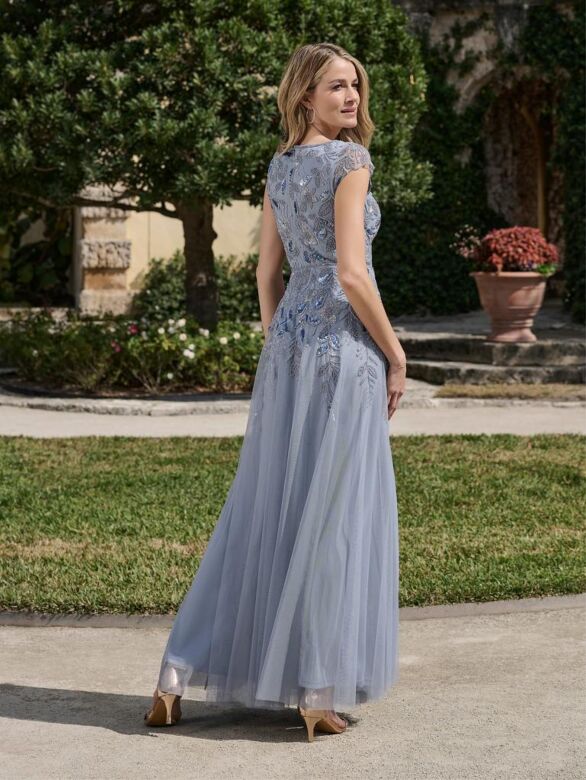 Christina Wu 40567 Bateau Neckline Floral Dress