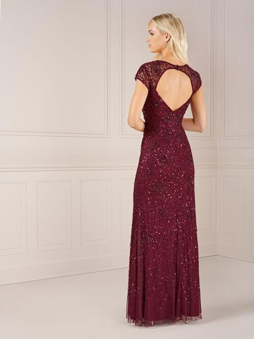 Christina Wu 40558 Cutout Back Embellished Dress