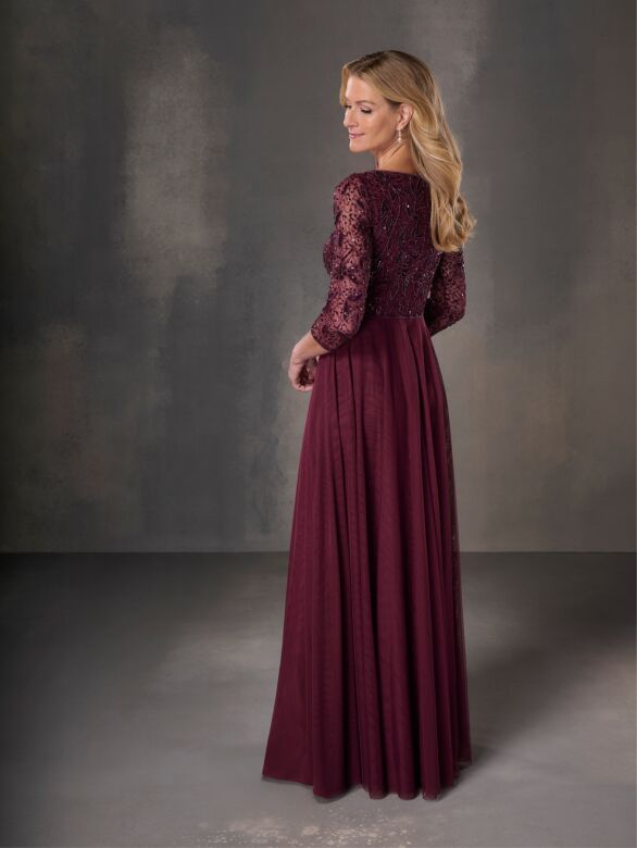 Christina Wu 40573 Beaded Top Jewel Neckline Dress