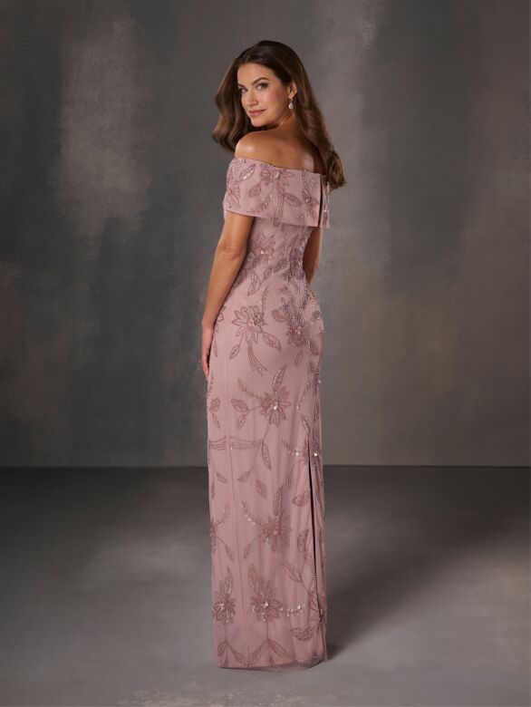 Christina Wu 40574 Back Slit Off The Shoulder Dress