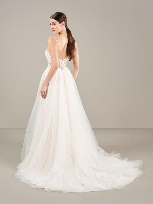 Adrianna Papell 31279 Corset Bodice Bow-Tie Straps Wedding Dress