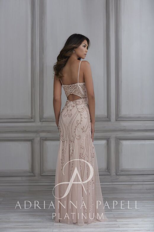 Adrianna Papell 40121 Cutout Back Dress - Stock Only