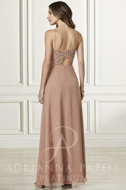 Adrianna Papell 40181 Halter Neck Dress - Stock Only