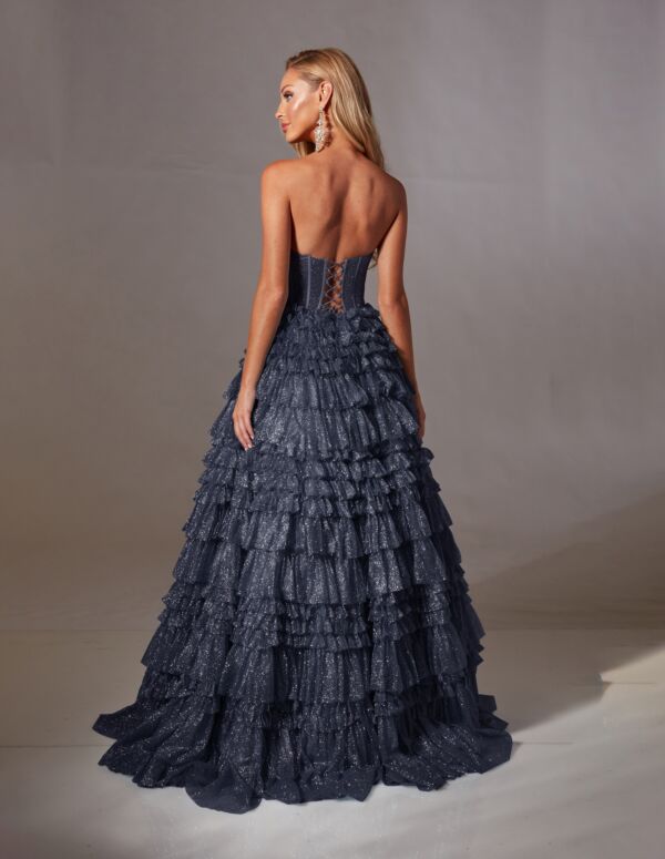 Aerie Couture 276 Ruffle Tiered Skirt Strapless Dress