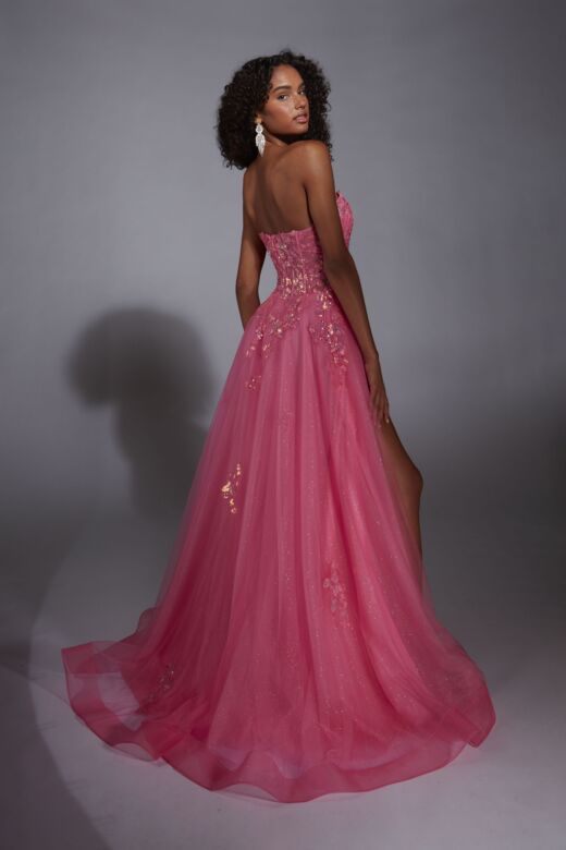 Aerie Couture 298 High Slit Strapless Dress