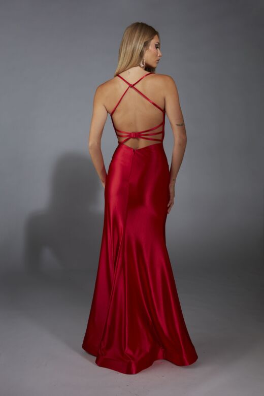 Aerie Couture 312 Strappy Back Straight Neckline Dress