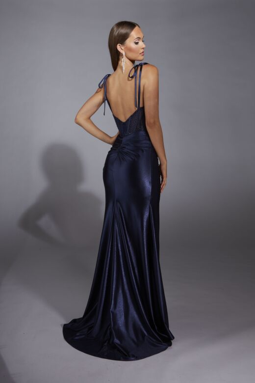 Aerie Couture 344 Beaded Bodice Bow Strap Dress