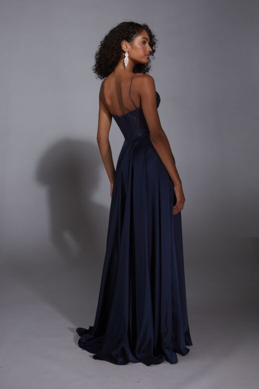 Aerie Couture 348 Slit Skirt Beaded Bodice Dress