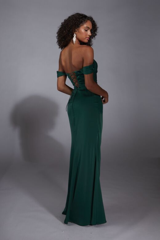 Aerie Couture 358 Drape Skirt High Slit Dress