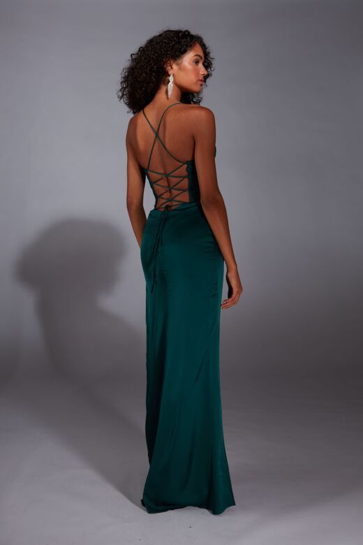 Aerie Couture 362 Side Slit Beaded Bodice Dress