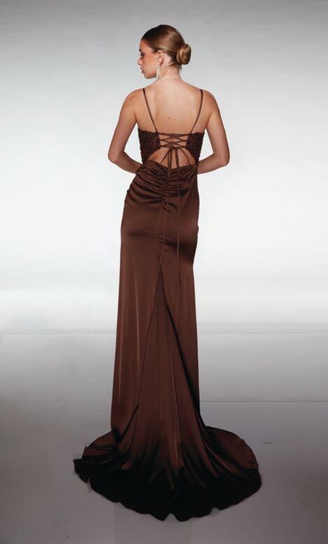 Aerie Couture 376 High Slit Scoop Neckline Dress