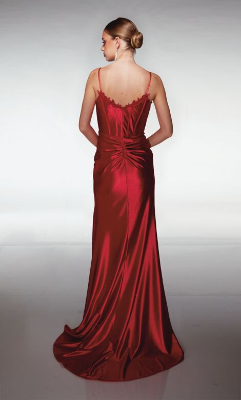 Aerie Couture 383 High Slit Sweetheart Neckline Dress