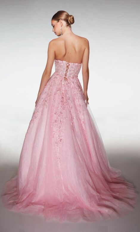 Aerie Couture 393 Brush Train Strapless Dress