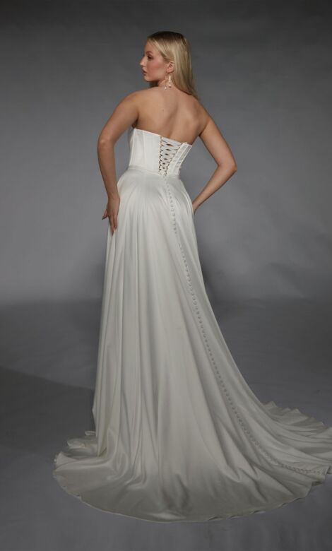 Alyce Paris 7111 High Slit Scoop Neck Wedding Gown