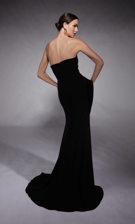 Alyce Paris 7112 Scoop Neck Asymmetric Peplum Bridal Gown