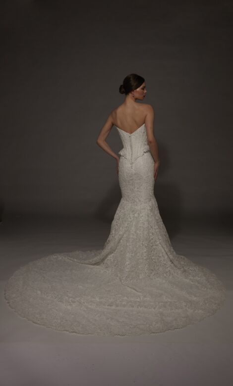 Alyce Paris 50008 Peplum Waist Strapless Mermaid Bridal Gown