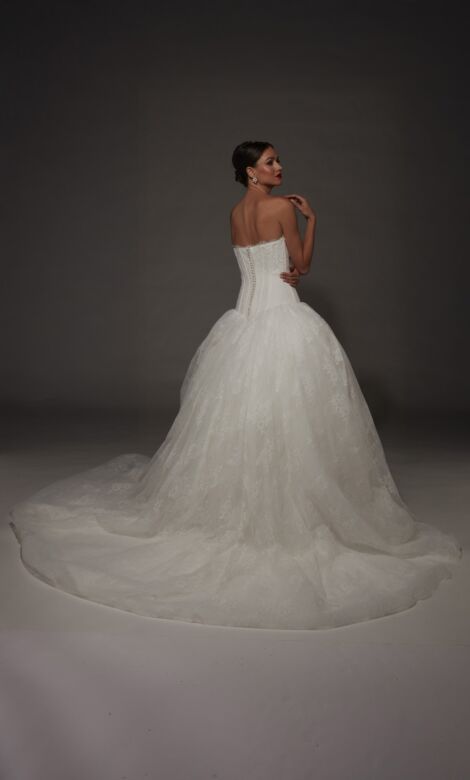 Alyce Paris 7169 Lace Drop Waist Strapless Wedding Dress