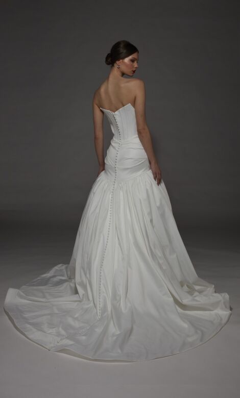 Alyce Paris 7181 Strapless Scoop Neck Trumpet Satin Wedding Gown