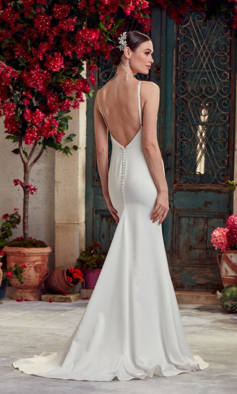 Alyce Paris 7051 Cowl Neck Backless Wedding Gown
