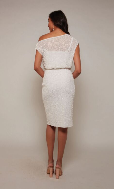 Alyce Paris 70046 Embellished Off The Shoulder Bridal Dress