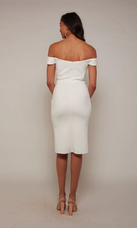 Alyce Paris 70047 Off The Shoulder Short Bridal Dress