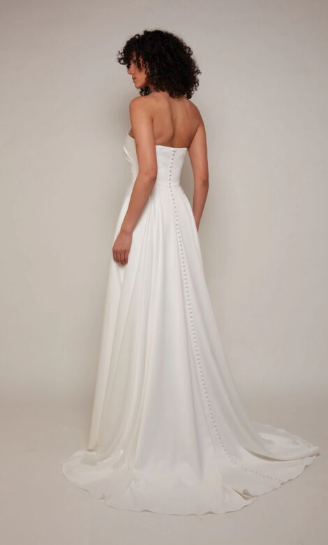 Alyce Paris 7088 Button Back Strapless Wedding Dress