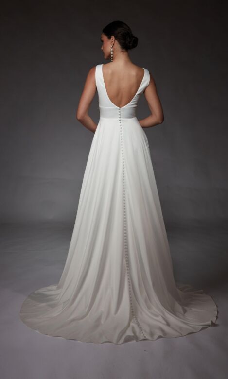 Alyce Paris 7096 Side Pockets Plunging Neck Bridal Gown