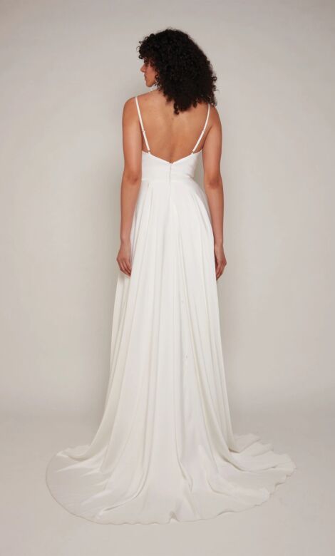 Alyce Paris 7100 Cowl Neck Open Back Bridal Dress
