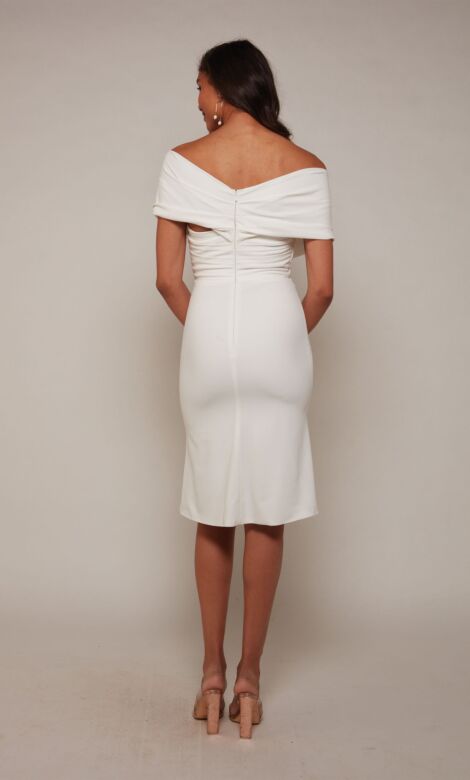 Alyce Paris 70023 Off The Shoulder Short Wedding Dress