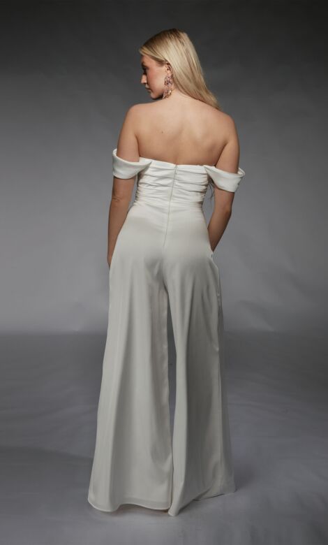 Alyce Paris 70071 Wide-Leg Cowl Neck Wedding Jumpsuit