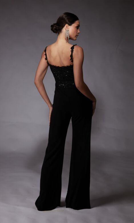 Alyce Paris 70073 Applique Bodice Wide-Leg Wedding Jumpsuit