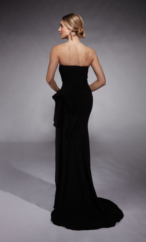 Alyce Paris 7114 Asymmetric Neck High Slit Bridal Gown