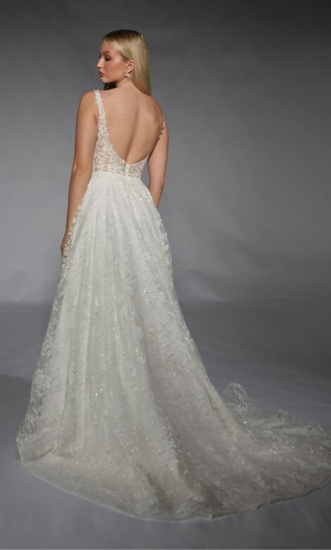 Alyce Paris 7123 Scoop Back A-Line Bridal Gown