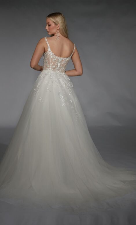 Alyce Paris 7130 Illusion Bodice Sweetheart Neck Wedding Dress
