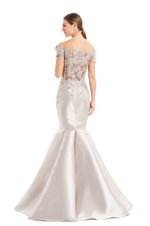 Alexander by Daymor 1667 Illusion Back Floral Bodice Dress