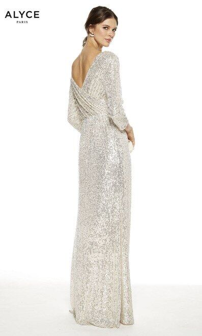 Alyce Paris 27358 Surplice Bodice Sequin Formal Dress