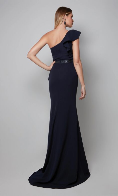 Alyce Paris 27577 One Shoulder Ruffle Dress