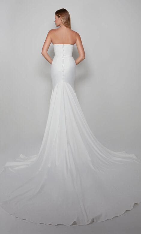 Alyce Paris 7060 Chapel Train Strapless Wedding Dress