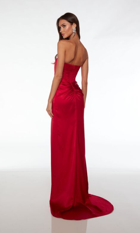 Alyce Paris 61489 High Slit Strapless Corset Dress