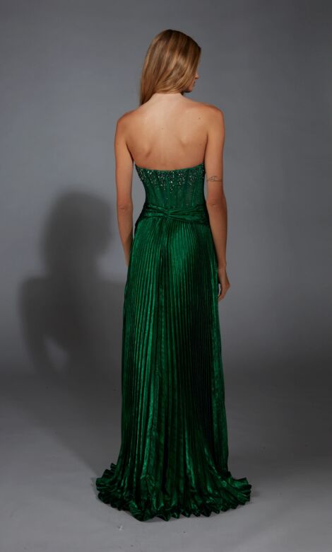 Alyce Paris 61789 Pleated Skirt Strapless Corset Dress