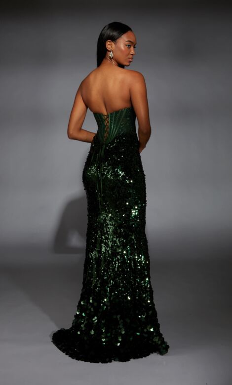 Alyce Paris 61796 Strapless Corset Sequin Dress
