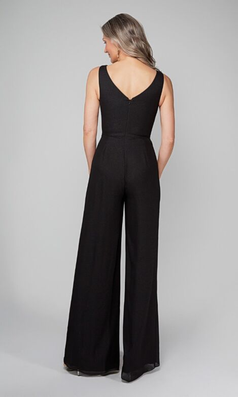 Alyce Paris 27633 Scoop Neck with Top Overlay Jumpsuit