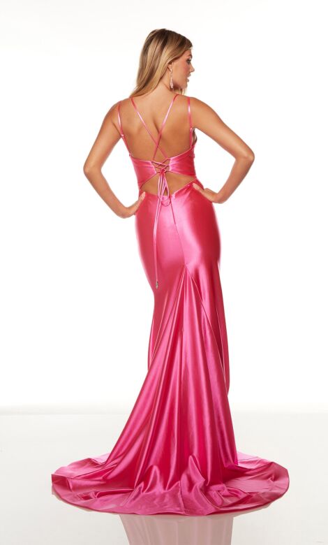 Alyce Paris 61436 Sweep Train Double Strap Dress