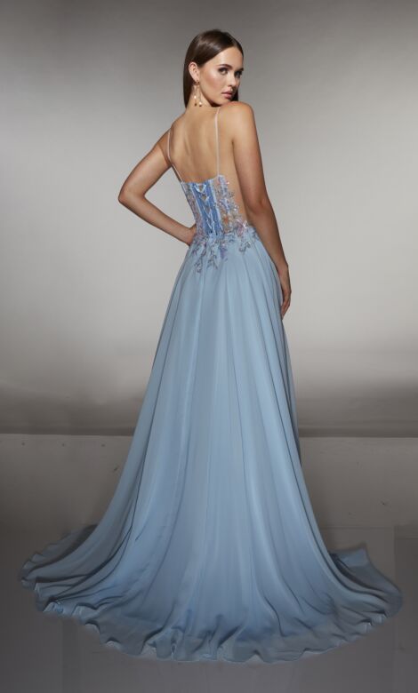 Alyce Paris 62179 Plunging Neck Sleeveless A-Line Dress