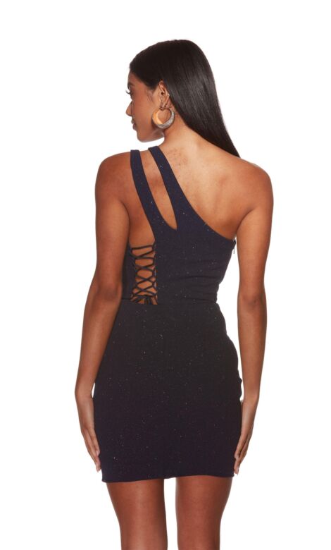 Alyce Paris 4822 Lace-Up Back One Shoulder Dress