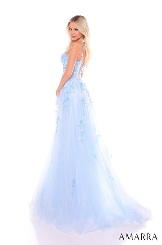 Amarra 88086 Illusion Corset Embroidered Dress